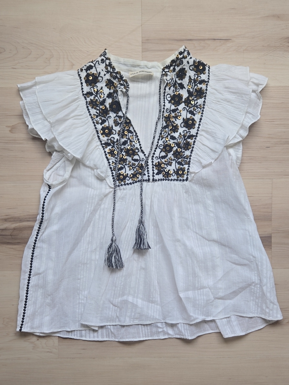 Ulla Johnson Nuru Top, White, Size 2